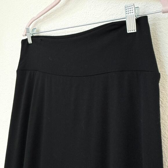 Untouched World Merino Wool Skirt Black Stretch Pull On Sustainable Large - Picture 2 of 5